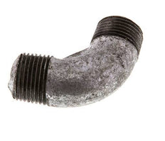 R 3/8'' Male Zinc plated Cast iron 90 deg Elbow Fitting 25 Bar [2 Pieces]