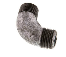 R 3/8'' Male Zinc plated Cast iron 90 deg Elbow Fitting 25 Bar [2 Pieces]