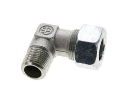 1/2'' NPT Male x 18L Zinc plated Steel 90 deg Elbow Cutting ring 315 Bar DIN 2353