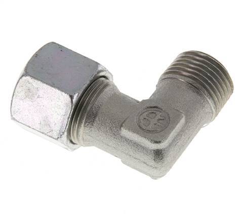 R 1/2'' Macho x 14S Codo de 90 grados de acero galvanizado 630 Bar DIN 2353