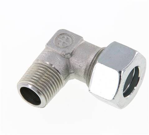 R 1/2'' Macho x 18L Codo de acero galvanizado de 90 grados 315 Bar DIN 2353