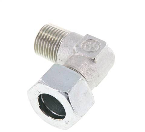 R 1/2'' Macho x 18L Codo de acero galvanizado de 90 grados 315 Bar DIN 2353