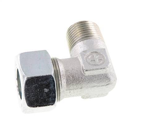 R 1/2'' Macho x 18L Codo de acero galvanizado de 90 grados 315 Bar DIN 2353