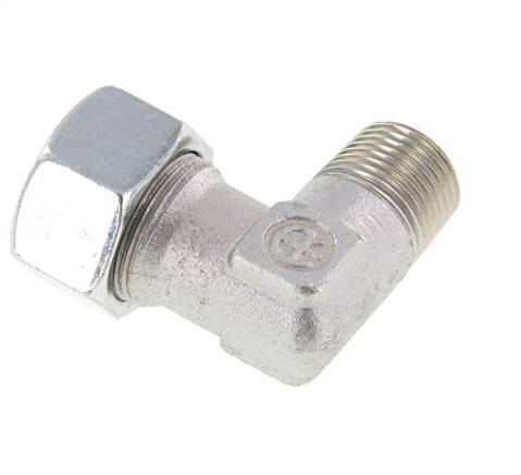 R 1/2'' Macho x 18L Codo de acero galvanizado de 90 grados 315 Bar DIN 2353