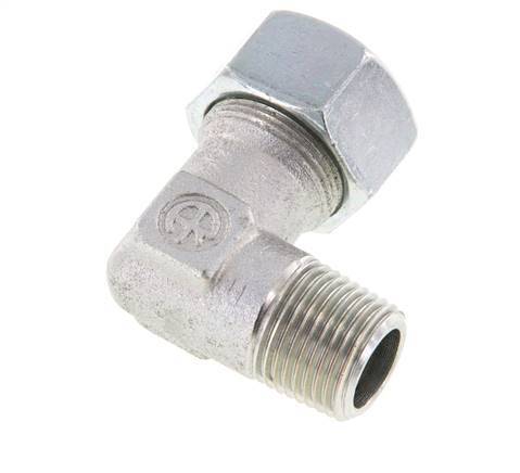 R 1/2'' Macho x 18L Codo de acero galvanizado de 90 grados 315 Bar DIN 2353