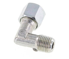 R 1/4'' Male x 8L Zinc plated Steel 90 deg Elbow Fitting 315 Bar DIN 2353