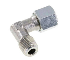 R 1/4'' Male x 8L Zinc plated Steel 90 deg Elbow Fitting 315 Bar DIN 2353