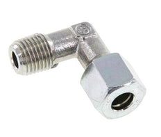 R 1/4'' Male x 8L Zinc plated Steel 90 deg Elbow Fitting 315 Bar DIN 2353