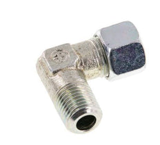 R 1/4'' Macho x 10LL Codo de 90 grados de acero galvanizado 100 Bar DIN 2353