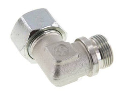 G 1'' Male x 25S Zinc plated Steel 90 deg Elbow Fitting 400 Bar DIN 2353