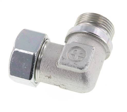 G 1'' Macho x 28L Codo de 90 grados de acero galvanizado 160 Bar DIN 2353