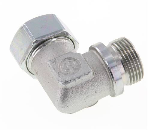 G 1'' Macho x 28L Codo de 90 grados de acero galvanizado 160 Bar DIN 2353
