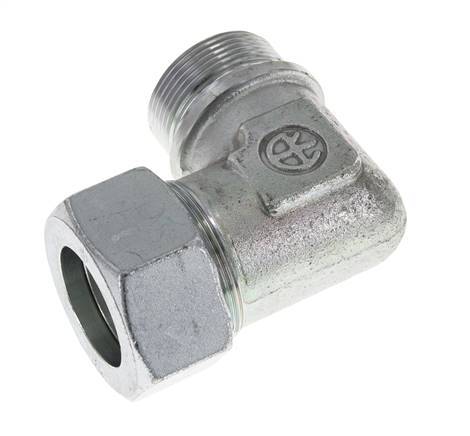 G 1 1/2'' Macho x 38S Codo de acero galvanizado de 90 grados 315 Bar DIN 2353