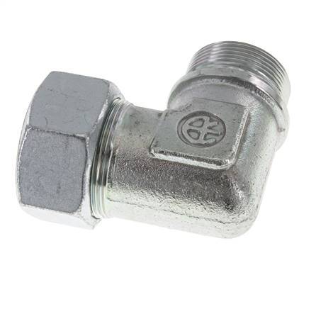 G 1 1/2'' Macho x 38S Codo de acero galvanizado de 90 grados 315 Bar DIN 2353