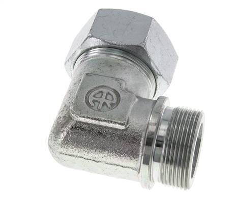 G 1 1/2'' Macho x 38S Codo de acero galvanizado de 90 grados 315 Bar DIN 2353