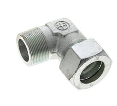 1 1/2'' NPT Male x 38S Zinc plated Steel 90 deg Elbow Cutting ring 315 Bar DIN 2353