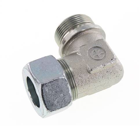 G 1 1/4'' Macho x 30S Codo de 90 grados de acero galvanizado 400 Bar DIN 2353