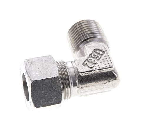 1/2'' NPT Male x 15L Stainless steel 90 deg Elbow Cutting ring 315 Bar DIN 2353