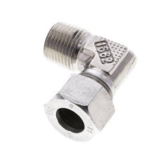 1/2'' NPT Male x 15L Stainless steel 90 deg Elbow Cutting ring 315 Bar DIN 2353
