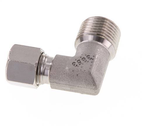 R 1/2'' Male x 10L Stainless steel 90 deg Elbow Fitting 315 Bar DIN 2353