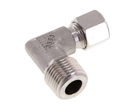 R 1/2'' Male x 10L Stainless steel 90 deg Elbow Fitting 315 Bar DIN 2353