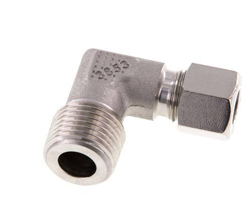 R 1/2'' Male x 10L Stainless steel 90 deg Elbow Fitting 315 Bar DIN 2353