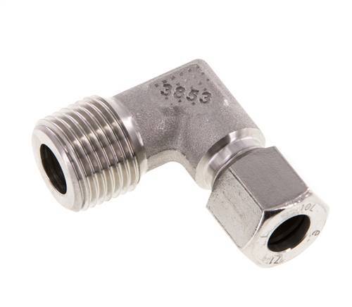 R 1/2'' Male x 10L Stainless steel 90 deg Elbow Fitting 315 Bar DIN 2353