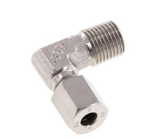 R 1/4'' Male x 6L Stainless steel 90 deg Elbow Fitting 315 Bar DIN 2353