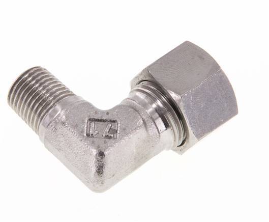 R 1/4'' Male x 12L Stainless steel 90 deg Elbow Fitting 315 Bar DIN 2353