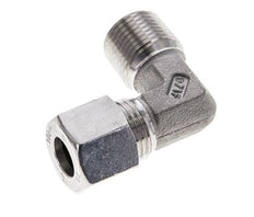 3/8'' NPT Male x 10L Stainless steel 90 deg Elbow Cutting ring 315 Bar DIN 2353