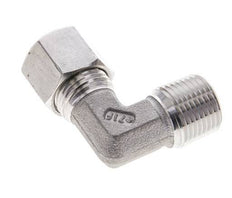 3/8'' NPT Male x 10L Stainless steel 90 deg Elbow Cutting ring 315 Bar DIN 2353