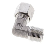 3/8'' NPT Male x 10L Stainless steel 90 deg Elbow Cutting ring 315 Bar DIN 2353