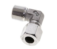 3/8'' NPT Male x 10L Stainless steel 90 deg Elbow Cutting ring 315 Bar DIN 2353
