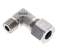 3/8'' NPT Male x 12S Stainless steel 90 deg Elbow Cutting ring 630 Bar DIN 2353