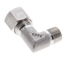 3/8'' NPT Male x 12S Stainless steel 90 deg Elbow Cutting ring 630 Bar DIN 2353