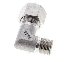 3/8'' NPT Male x 12S Stainless steel 90 deg Elbow Cutting ring 630 Bar DIN 2353