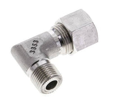 3/8'' NPT Male x 12S Stainless steel 90 deg Elbow Cutting ring 630 Bar DIN 2353