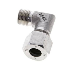3/8'' NPT Male x 12S Stainless steel 90 deg Elbow Cutting ring 630 Bar DIN 2353