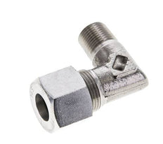 3/8'' NPT Male x 14S Stainless steel 90 deg Elbow Cutting ring 630 Bar DIN 2353