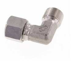 R 3/8'' Macho x 10L Codo de 90 grados de acero inoxidable 315 Bar DIN 2353