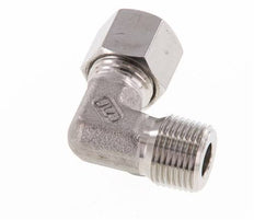 R 3/8'' Macho x 10L Codo de 90 grados de acero inoxidable 315 Bar DIN 2353