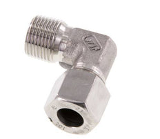 R 3/8'' Macho x 10L Codo de 90 grados de acero inoxidable 315 Bar DIN 2353