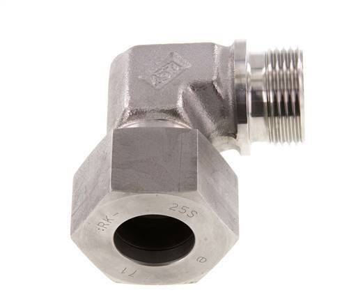 G 1'' Male x 25S Stainless steel 90 deg Elbow Fitting 400 Bar DIN 2353