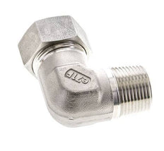 1'' NPT Male x 28L Stainless steel 90 deg Elbow Cutting ring 160 Bar DIN 2353
