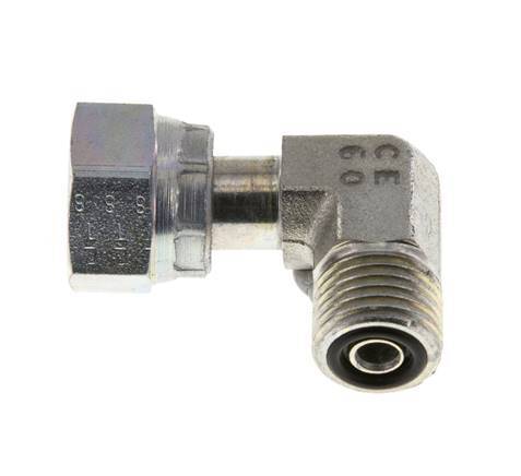 UNF 9/16''-18 x UNF 9/16''-18 M/F Codo de 90 grados de acero galvanizado ORFS 630 Bar - Hidráulico