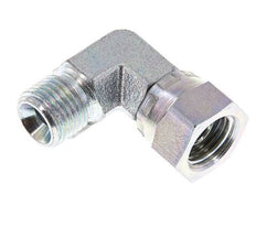 G 1/4'' M/F Zinc plated Steel 90 deg Elbow Fitting 350 Bar - Hydraulic