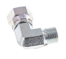 G 1/4'' M/F Zinc plated Steel 90 deg Elbow Fitting 350 Bar - Hydraulic