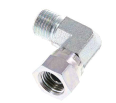G 1/4'' M/F Zinc plated Steel 90 deg Elbow Fitting 350 Bar - Hydraulic