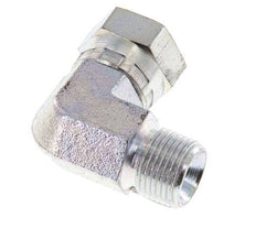 G 3/8'' M/F Zinc plated Steel 90 deg Elbow Fitting 325 Bar - Hydraulic