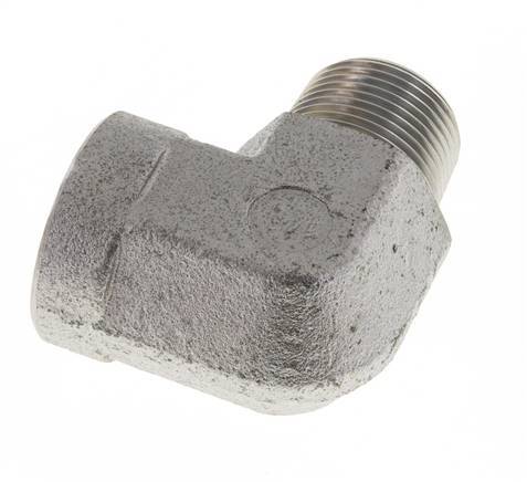 1'' NPT x 1'' NPT M/F Codo de 90 grados de acero galvanizado 140 Bar - Hidráulico